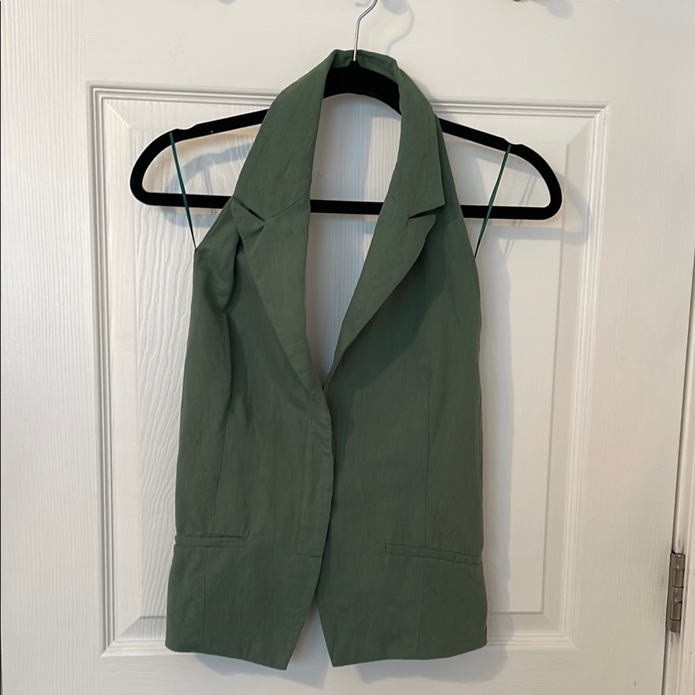Zara Green Backless Vest Top